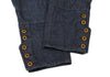 45rpm JAPAN. Indigo bakkurii Cotton Hem Buttons Denim Pants