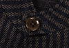 45RPM 45R JAPAN. Navy Wool Striped Mao Collar Knit Jacket