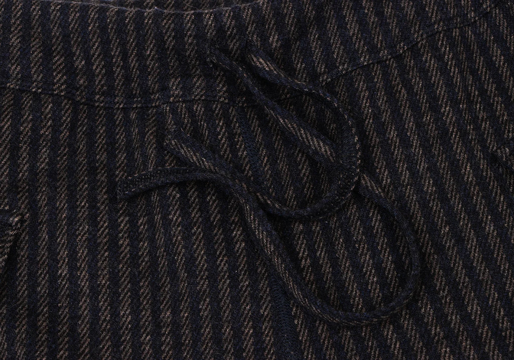 45rpm 45R JAPAN. Navy Wool Striped Knit Pants
