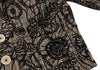 JUNKO SHIMADA JAPAN. Black, Beige Flower Printed Tweed Cropped Jacket