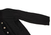GOMME JAPAN. Black Switching Design Big Button Cardigan
