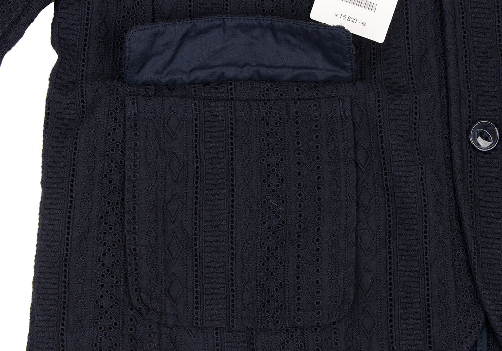 BEAMS BOY JAPAN. NEW W/TAGS. Navy Cotton Lace Shirt Jacket