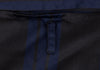 YOHJI YAMAMOTO JAPAN. Y's  MOLDYFIG Y'S bis Black, Navy Wool Rayon Pleats Stripe Skirt