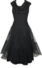 KEITA MARUYAMA Japan. Black Cutting Decoration Sleeveless Dress