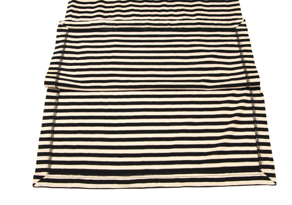 YOSHIE INABA L'EQUIPE JAPAN. NEW. NEW W/TAGS. Black, Beige Wool Blend Striped Sleeveless Shirt