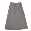 UNTITLED JAPAN. Grey Wool Angora High Waisted Button Wrap Skirt