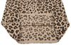 YOSHIE INABA  JAPAN. Mocha Wool Cashmere Leopard Knit Dress