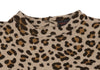 YOSHIE INABA  JAPAN. Mocha Wool Cashmere Leopard Knit Dress