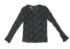 LIMI feu JAPAN. Black Floral Lace Knit Open Knit Cardigan Sweater Top