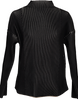 HIROKO KOSHINO Japan. Black Bi-color Rib Knit Sweater