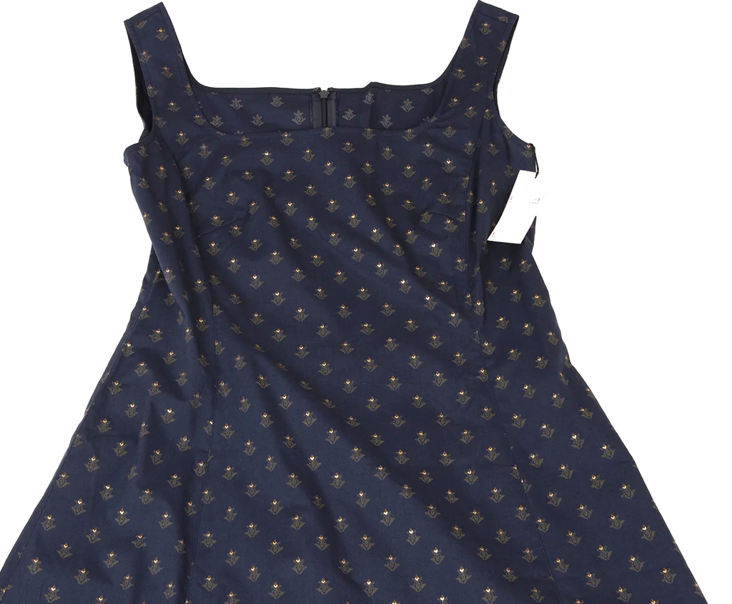 YOSHIE INABA L'EQUIPE JAPAN. NWT (NEW W/TAGS) Blue Printed Sleeveless Dress