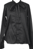 BEAMS BOY JAPAN. Black Cotton String Stand Collar Shirt