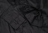 BEAMS BOY JAPAN. Black Cotton String Stand Collar Shirt