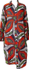 COMME des GARCON JUNYA WATANABE JAPAN. Orange Printed Asymmetry Dress