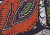 COMME des GARCON JUNYA WATANABE JAPAN. Orange Printed Asymmetry Dress
