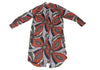 COMME des GARCON JUNYA WATANABE JAPAN. Orange Printed Asymmetry Dress