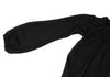 YOHJI YAMAMOTO JAPAN. Y's Black Oversize Semi-Sheer Drawstring Design Blouse