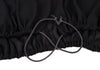YOHJI YAMAMOTO JAPAN. Y's Black Oversize Semi-Sheer Drawstring Design Blouse