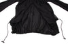 YOHJI YAMAMOTO JAPAN. Y's Black Oversize Semi-Sheer Drawstring Design Blouse