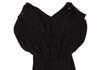 JOSEPH LONDON. Black Rayon Drape Sleeveless Dress