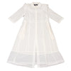 COMME des GARCONS JAPAN. TRICOT. Vintage White Frill Round Collar Sheer Shirt Dress