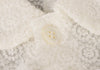 COMME des GARCONS JAPAN. TRICOT. Vintage White Frill Round Collar Sheer Shirt Dress