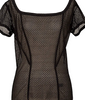 DONNA KARAN NEW YORK.. Black Mesh Switching Top