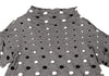 SENSOUNICO JAPAN. Black/White Cotton Dot Weave Sleeve Switching Shirt