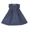 COMME des GARCONS TRICOT. JAPAN. Blue Front Tuck Short Sleeve Dress