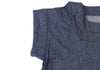 COMME des GARCONS TRICOT. JAPAN. Blue Front Tuck Short Sleeve Dress