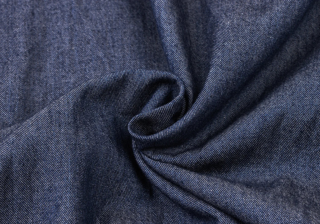 COMME des GARCONS TRICOT. JAPAN. Blue Front Tuck Short Sleeve Dress