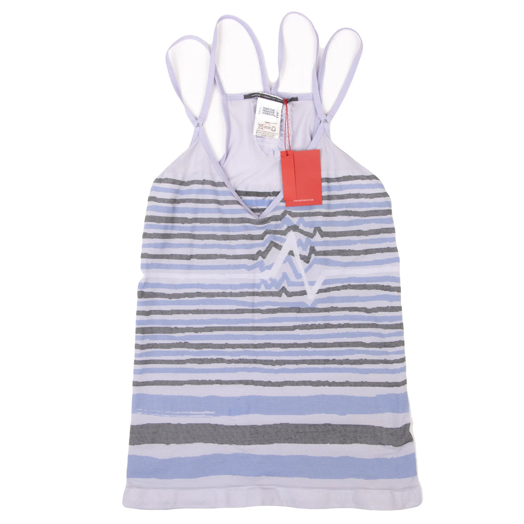 MARITHE + FRANCOIS GIRBAUD PARIS. NEW. NEW W/TAGS Violet Poly Nylon Striped Camisole Top