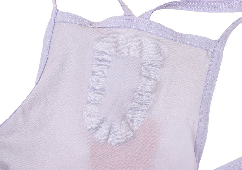 MARITHE + FRANCOIS GIRBAUD PARIS. NEW. NEW W/TAGS Violet Poly Nylon Striped Camisole Top