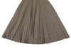 Leilian Japan. Black, Beige Patterned Pleats Poly Skirt