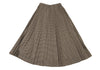 Leilian Japan. Black, Beige Patterned Pleats Poly Skirt