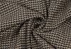 Leilian Japan. Black, Beige Patterned Pleats Poly Skirt