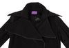 Sharon Wauchob Japan. Black Cashmere Cutting Blended Wool Coat