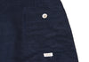 Mademoiselle NON NON Japan. Navy Back Button Short Sleeves Linen Dress