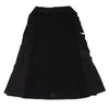 ISSEY MIYAKE JAPAN. FETE Side Frill Black Cotton Skirt