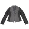 HIROKO KOSHINO JAPAN. HIROKO BIS Grey Switching Herringbone Wool Cotton Jacket