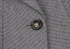HIROKO KOSHINO JAPAN. HIROKO BIS Grey Switching Herringbone Wool Cotton Jacket