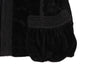 HIROKO KOSHINO  HIROKO BIS JAPAN. Black Knit Taping Velour Zip Shirt Jacket