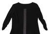 HIROKO KOSHINO JAPAN. HIROKO BIS. Black Front Switching Hem Frill Dress