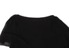 ISSEY MIYAKE JAPAN. NEW W/TAG FETE A-POC Waist Drape Black Mesh Switching Knit Skirt