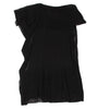 ISSEY MIYAKE JAPAN. NEW W/TAG FETE A-POC Waist Drape Black Mesh Switching Knit Skirt