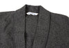 YOHJI YAMAMOTO JAPAN. Y's for living Grey Wool Shawl Collar Piping Long Jacket