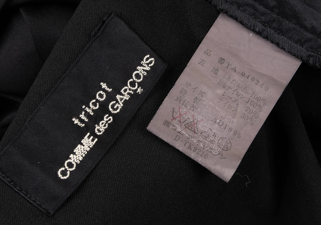 COMME des GARCONS TRICOT. JAPAN. Black Floral Mesh Sleeveless Dress