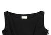 Sybilla Madrid. Black Rayon Blended Pleats Sleeveless Dress