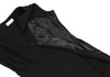 Sybilla Madrid. Black Rayon Blended Pleats Sleeveless Dress