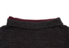 YOHJI YAMAMOTO JAPAN. Y's  Charcoal,Bordeaux Bicolor Ribbed Knit
